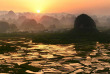Chine - Coucher de soleil sur la rivière Li
