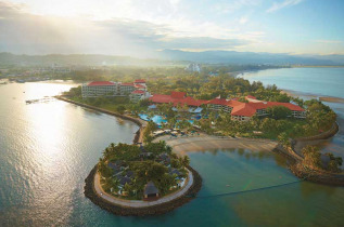 Malaisie - Kota Kinabalu - Shangri-La Tanjung Aru Resort and Spa - Vue aérienne de l'hôtel
