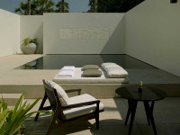 Cambodge - Siem Reap - Amansara - Terrasse privée d'une Sara Pool Suite