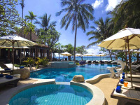 Thailande - Koh Samui - Thai Beach House - Piscine et plage du Thai House Beach Resort