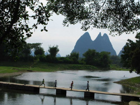 Chine - Les pics de la rivière Li à Yangshuo