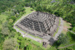 Indonésie - Java - Vue aérienne du temple de Borobudur
