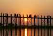 Myanmar - Mandalay - Coucher de Soleil sur le Pont U Bein