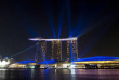 Singapour - Marina Bay Sands - Spectacle de lumière en soirée