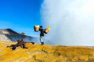 Indonésie - Java - Porteur de souffre sur le Kawah Ijen © Sydeen – Shutterstock