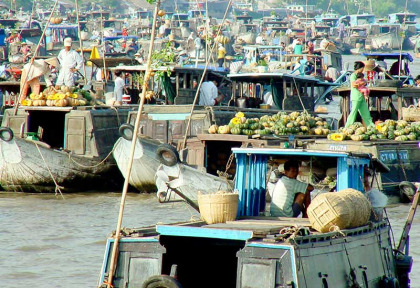 Vietnam - Circuit En route pour le Delta - Marché flottant du Delta