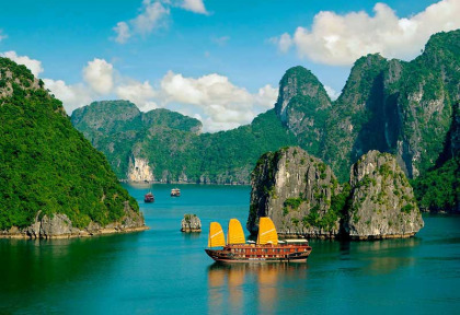 Vietnam - Baie d'Halong en sampan - Jonque Indochina Sails en Baie d'Halong