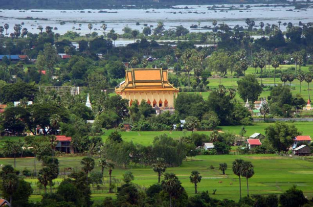 Cambodge - Phnom Penh - Vue depuis la colline de Oudong