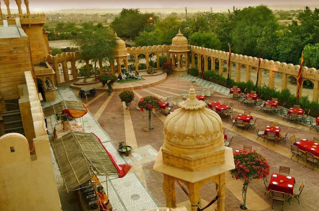 Inde - Restaurant du Mandawa Castle © Mandawa Castle