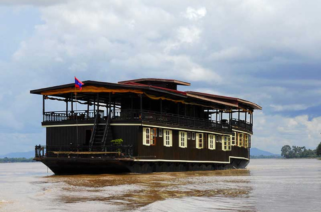 Laos - Descente du Mékong en croisière à bord du Vat Phou - Le bateau Vat Phou