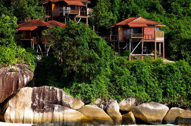 Malaisie - Pulau Tioman - Japamala Tioman - Vue extérieure des Seacliff Chalets