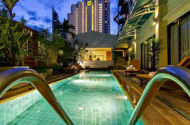 Thailande - Bangkok - Bossotel Bangkok - Piscine du Bossotel Bangkok